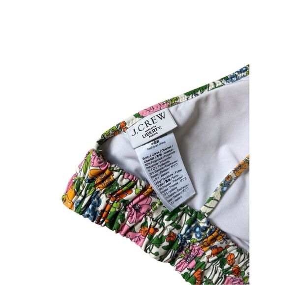 J. Crew x Liberty London Tie shoulder french bikini swimsuit size S High Waist M - Picture 3 of 9